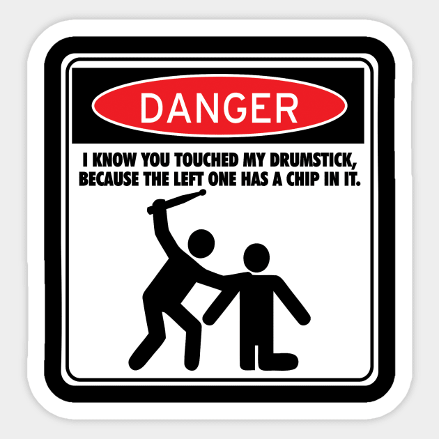 Danger Drumming Sticker by drummingco